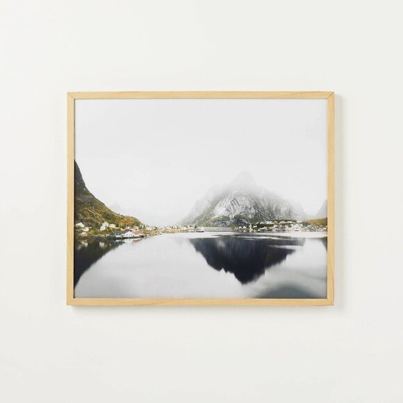 30x24 Mirror Lake Framed Under Glass - Threshold Studio McGee - Target 2021 - Picture 1 of 8